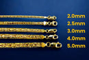 14K Yellow Gold Byzantine Square Box Necklace Bracelet Chain Men Women Jewelry 2.4g | 2mm | 7 Inches | MADE IN ITALY
