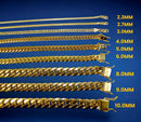 14K Yellow Gold SOLID Miami Cuban Necklace Bracelet Chain Men Women Jewelry 2.7g | 1.8mm | 7 Inches | MADE IN ITALY