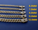 14K Gold Monaco Miami Cuban Link Necklace Bracelet Chain Full CZ Men Women Jewelry 7.6g | 6mm | 7 Inches | MADE IN ITALY