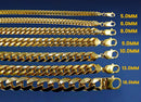 14K Yellow Gold SOLID Miami Cuban Necklace Bracelet Chain Men Women Jewelry 3.4g | 2.3mm | 7 Inches | MADE IN ITALY