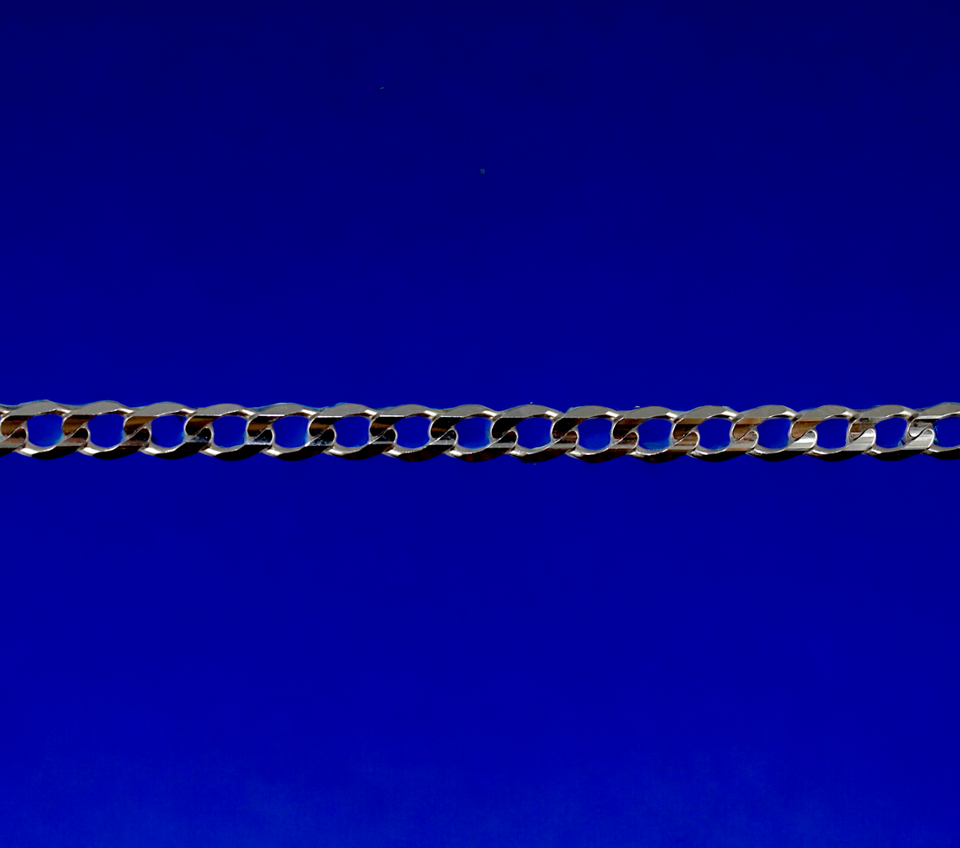 14K White Gold Figaro Chain Necklace Bracelet Link Real Gold Men Women Jewelry 0.8g | 2mm | 7 Inches | MADE IN ITALY