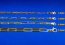 10K Yellow Gold Oval Paperclip Necklace Bracelet Chain Men Women Jewelry 1.1g | 2mm | 7 Inches | MADE IN ITALY
