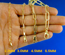 10K Yellow Gold Oval Paperclip Necklace Bracelet Chain Men Women Jewelry 1.1g | 2mm | 7 Inches | MADE IN ITALY