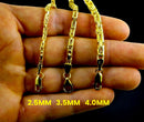 14K Yellow Gold Byzantine Square Box Necklace Bracelet Chain Men Women Jewelry 2.4g | 2mm | 7 Inches | MADE IN ITALY