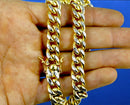 10K Yellow Gold Miami Cuban Pave Necklace Bracelet Chain Real Gold 10.5mm 8"-30" | MADE IN ITALY