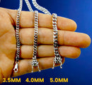 14K White Gold Figaro Chain Necklace Bracelet Link Real Gold 2mm-6mm 7"-30" | MADE IN ITALY