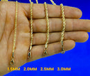 10K Yellow Gold Rope Necklace Bracelet Chain Diamond Cut 2mm-10mm 7"-30" | MADE IN ITALY