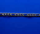 10K White Gold SOLID Figaro Necklace Bracelet Chain Real Gold Men Women Jewelry 1.5g | 2.5mm | 7 Inches | MADE IN ITALY