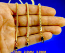 10K Yellow Gold Franco Box Square Necklace Bracelet Chain Real Men Women Jewelry 1g | 1.5mm | 7 Inches | MADE IN ITALY