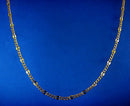 10K Yellow Gold 3mm-5mm SOLID Mirror Figaro Necklace Bracelet Chain Link Men Women Jewelry 1.1g | 3mm | 7 Inches | MADE IN ITALY