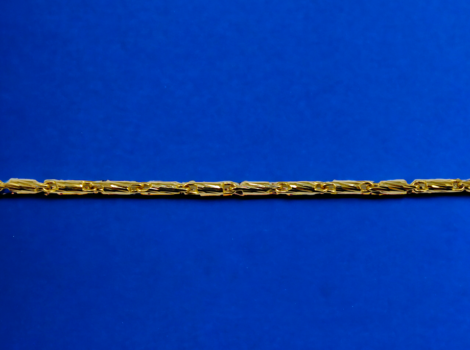 14K Yellow Gold SOLID Razo Tube Thin Necklace Bracelet Chain Real Men Women Jewelry 1.6g | 1mm | 7 Inches | MADE IN ITALY