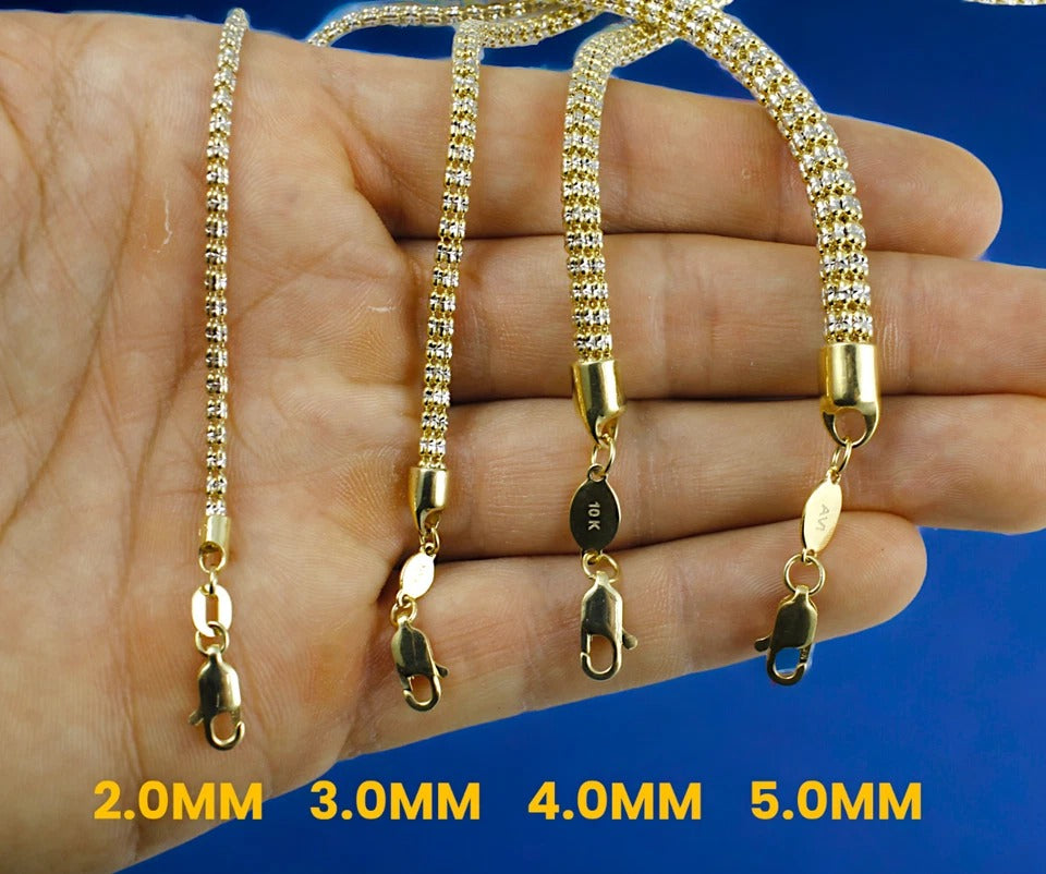 10K Yellow Gold Monaco Miami Cuban Link Necklace Chain Full CZ 7mm-13mm 7"-30" | MADE IN ITALY