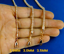 14K Rose Gold SOLID Ice Link Necklace Bracelet Chain Pave Real Men Women Jewelry 3.8g | 2.5mm | 7 Inches | MADE IN ITALY