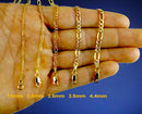 14K Yellow Gold Figaro Necklace Bracelet Chain Italian Men Women Jewelry 0.8g | 1.5mm | 7 Inches | MADE IN ITALY