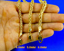 10K Yellow Gold Franco Box Square Necklace Bracelet Chain Real 2mm-5.5mm 7"-30" | MADE IN ITALY