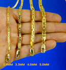 14K Yellow Gold SOLID Ice Link Pave Necklace Bracelet Chain Gold 2mm-5mm 7"-30" | MADE IN ITALY