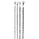 10K White Gold SOLID Rope Necklace Bracelet Chain Diamond Cut Real Men Women Jewelry 1.5g | 1.5mm | 7 Inches | MADE IN ITALY