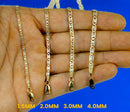 10K Tri Color Gold SOLID Valentino Mariner Anchor Chain Necklace D/C Men Women Jewelry 1.1g | 1.5mm | 7 Inches | MADE IN ITALY