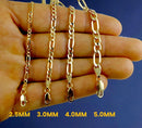10K Yellow Gold SOLID Figaro Necklace Bracelet Chain Italian Men Women Jewelry 1.5g | 2.5mm | 7 Inches | MADE IN ITALY