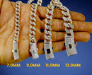 10K Yellow Gold Monaco Miami Cuban Link Necklace Chain Full CZ Men Women Jewelry 10.4g | 7mm | 7 Inches | MADE IN ITALY