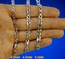 14K White Gold SOLID Rolo Cable Necklace Bracelet Chain Link 2.5mm-5mm 7"-30" | MADE IN ITALY