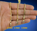 14K Yellow Gold SOLID Miami Cuban Necklace Bracelet Chain Men Women Jewelry 2.7g | 1.8mm | 7 Inches | MADE IN ITALY