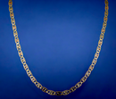 10K Tri Color Gold SOLID Valentino Mariner Anchor Chain Necklace D/C Men Women Jewelry 1.1g | 1.5mm | 7 Inches | MADE IN ITALY