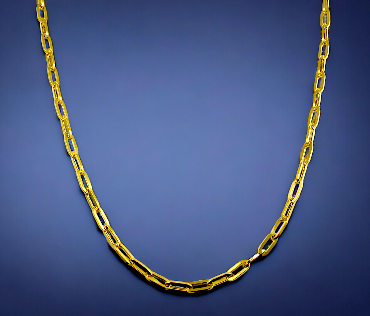 14K Yellow Gold 2mm-7mm Oval Paperclip Necklace Bracelet Chain Men Women Jewelry 1g | 2mm | 7 Inches | MADE IN ITALY