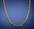 14K Yellow Gold 2mm-7mm Oval Paperclip Necklace Bracelet Chain Men Women Jewelry 1g | 2mm | 7 Inches | MADE IN ITALY