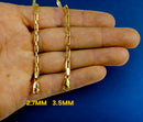 14K Yellow Gold SOLID Oval Paperclip Rolo Necklace Bracelet Chain Men Women Jewelry 3.6g | 3mm | 7 Inches | MADE IN ITALY