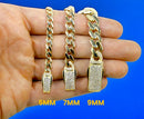 10K Gold Monaco Miami Cuban Link Necklace Bracelet Chain CZ Pave 5mm-13mm 7"-30" | MADE IN ITALY