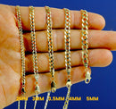 10K Yellow Gold SOLID Curb Cuban Necklace Bracelet Chain  Men Women Jewelry 1.4g | 2mm | 7 Inches | MADE IN ITALY