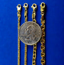 14K Yellow Gold SOLID Round Ball Bead Necklace Bracelet Chain D/C 2mm-5mm 7"-30" | MADE IN ITALY