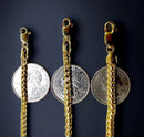 18K Yellow Gold SOLID Franco Round Box Necklace Bracelet Chain Men Women Jewelry 4.7g | 2mm | 7 Inches | MADE IN ITALY