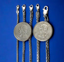 10K White Gold Venetian Round Box Necklace Bracelet Chain Real Men Women Jewelry 1.4g | 1mm | 7 Inches | MADE IN ITALY