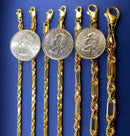 18K Yellow Gold SOLID Rope Chain Necklace Bracelet D/C Real Gold 2mm-6mm 7"-30" | MADE IN ITALY