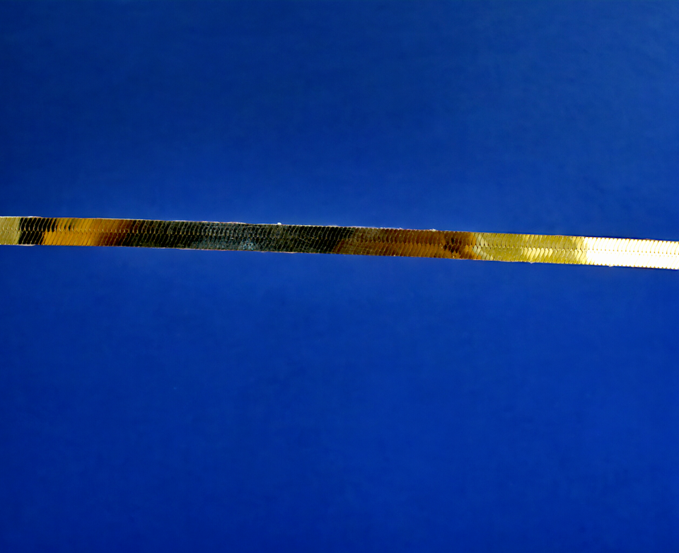 14K Yellow Gold 3mm-5mm Herringbone Flat Silky Necklace Bracelet Real Men Women Jewelry 2.2g | 3mm | 7 Inches | MADE IN ITALY