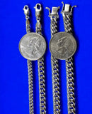 10K White Gold Miami Cuban Link Chain Necklace Bracelet Real Men Women Jewelry 1.3g | 2mm | 7 Inches | MADE IN ITALY