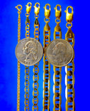 14K Yellow Gold SOLID Pave Cuban Curb Necklace Bracelet Chain Diamond Cut 2-14" | MADE IN ITALY