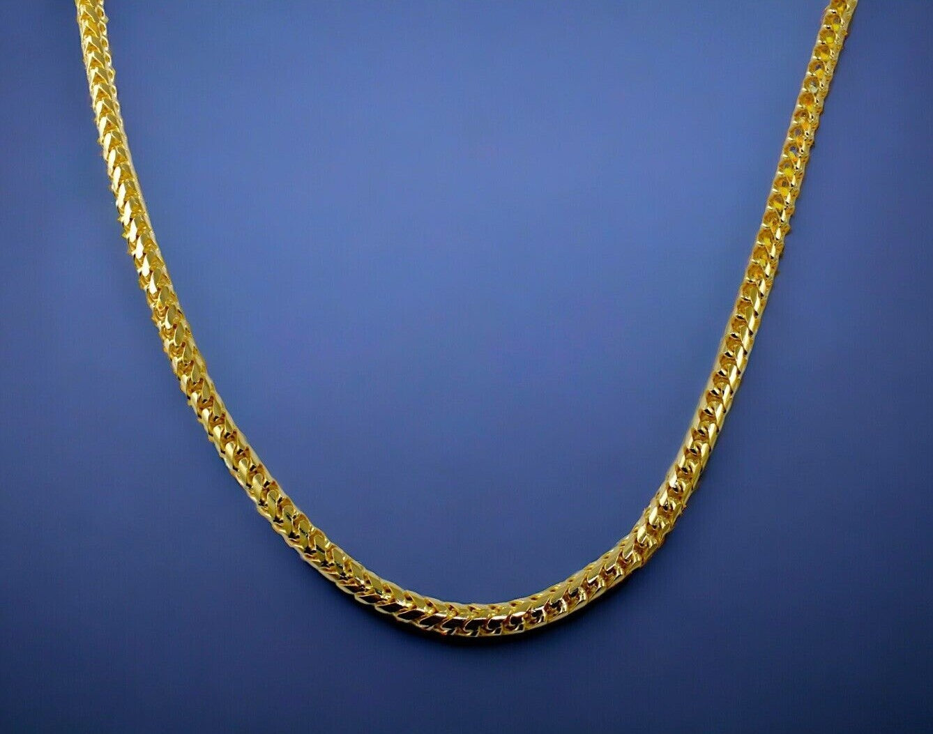 14K Yellow Gold SOLID Franco Round Box Necklace Bracelet Chain Men Women Jewelry 1.2g | 1mm | 7 Inches | MADE IN ITALY