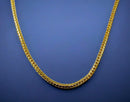 14K Yellow Gold SOLID Franco Round Box Necklace Bracelet Chain Men Women Jewelry 1.2g | 1mm | 7 Inches | MADE IN ITALY