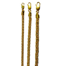 10K Yellow Gold Franco Box Square Necklace Bracelet Chain Real 2mm-5.5mm 7"-30" | MADE IN ITALY