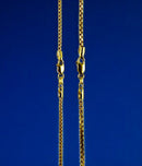 10K Yellow Gold Venetian Round Box Necklace Bracelet Chain Real Men Women Jewelry 1.4g | 1mm | 7 Inches | MADE IN ITALY