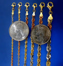 14K Yellow Gold SOLID Anchor Mariner Necklace Bracelet Chain Link 1mm-5mm 7"-30" | MADE IN ITALY