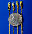 14K Yellow Gold 3mm-5mm SOLID Mirror Figaro Necklace Bracelet Chain Link 7"-30" | MADE IN ITALY