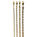 10K Tri Color Gold SOLID Valentino Mariner Anchor Chain Necklace D/C Men Women Jewelry 1.1g | 1.5mm | 7 Inches | MADE IN ITALY