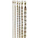 14K Yellow Gold Franco Square Box Chain Bracelet Real Gold 2mm-5mm 7"-9" | MADE IN ITALY