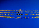 10K Yellow Gold Oval Paperclip Necklace Bracelet Chain Men Women Jewelry 1.1g | 2mm | 7 Inches | MADE IN ITALY
