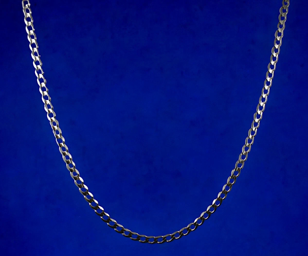 10K White Gold Round Curb Cuban Necklace Bracelet Chain Real Gold Men Women Jewelry 1g | 2.5mm | 7 Inches | MADE IN ITALY
