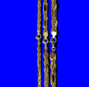 14K Yellow Gold Milano Figaro Rope Chain Necklace Bracelet Men Women Jewelry 5.3g | 5.5mm | 7 Inches | MADE IN ITALY
